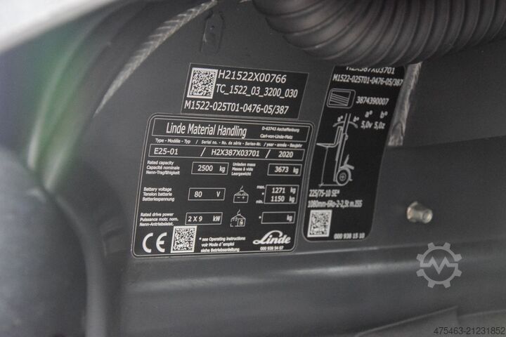 Gabelstapler Linde E25-01 Li ion Triplex