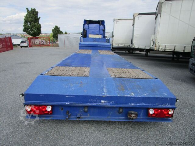Low loader semitrailer BROSHUIS 3-Achser Tieflader *Schwanenhals+Ausziehbar+Luft