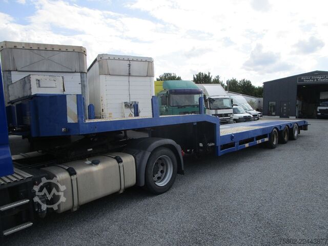 Low loader semitrailer BROSHUIS 3-Achser Tieflader *Schwanenhals+Ausziehbar+Luft