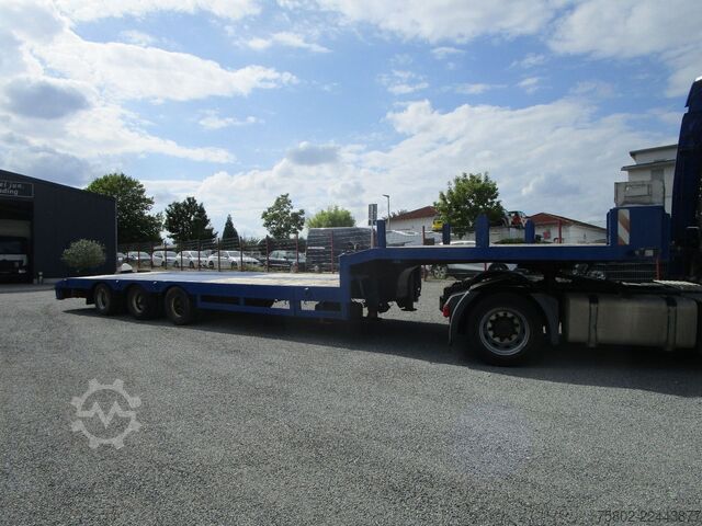 Low loader semitrailer BROSHUIS 3-Achser Tieflader *Schwanenhals+Ausziehbar+Luft