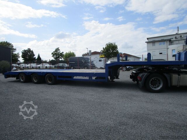 Low loader semitrailer BROSHUIS 3-Achser Tieflader *Schwanenhals+Ausziehbar+Luft