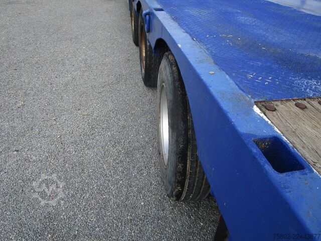 Low loader semitrailer BROSHUIS 3-Achser Tieflader *Schwanenhals+Ausziehbar+Luft