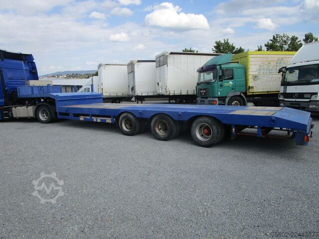Low loader semitrailer BROSHUIS 3-Achser Tieflader *Schwanenhals+Ausziehbar+Luft
