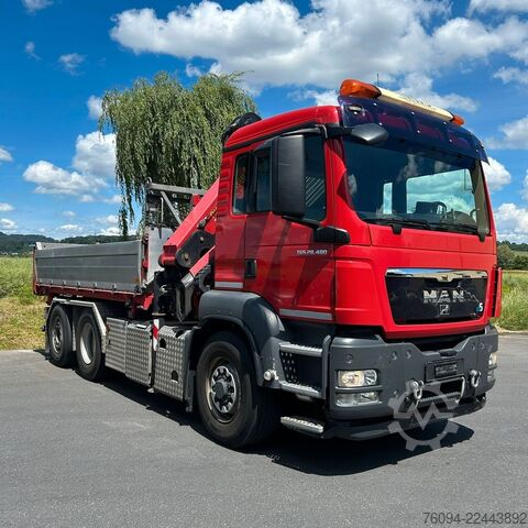Truck mounted crane MAN TGS 28.480 6x4-4 ALLRAD KRAN 19m SEILWINDE Wechs