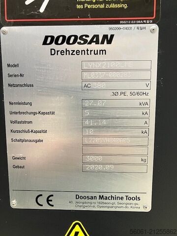 CNC-Drehmaschine DOOSAN Lynx 2100 LMB