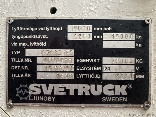 Schwerlaststapler SVETRUCK Ljungby, Sweden