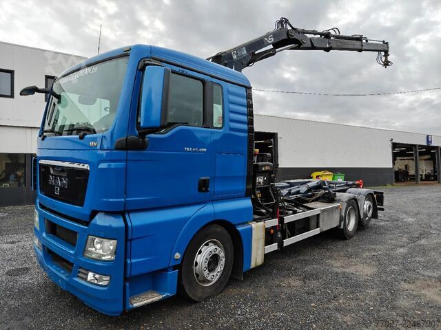 Hook arm system MAN TGX 26.400 Container Hyvalift Crane HIAB 144