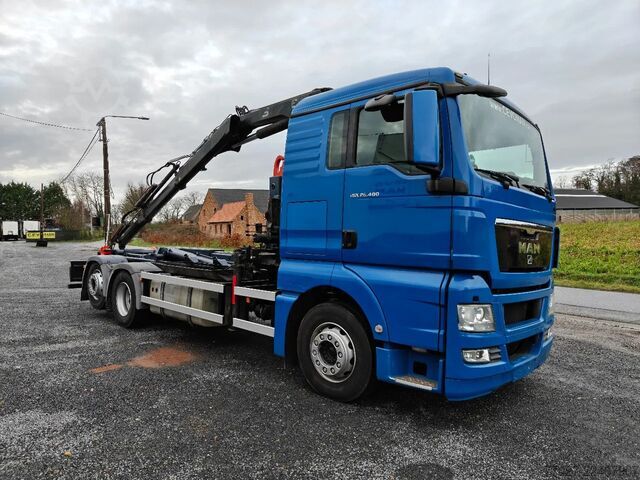 Hook arm system MAN TGX 26.400 Container Hyvalift Crane HIAB 144
