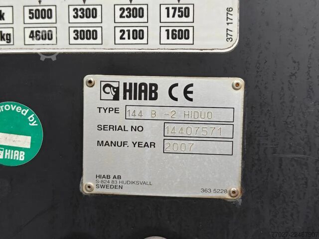 Hook arm system MAN TGX 26.400 Container Hyvalift Crane HIAB 144