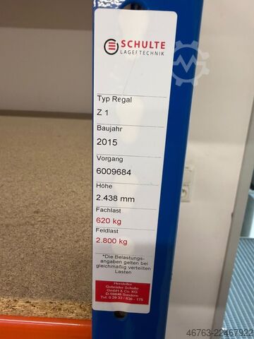 Weitspannregale, 2,43m x 0,77m Schulte Z1