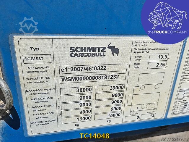 Sliding tarpaulins Schmitz Cargobull PLSC