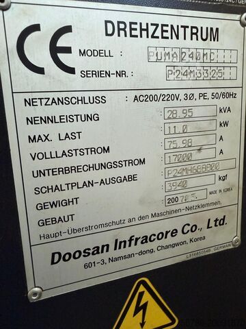 CNC-Drehmaschine Doosan Puma 240MC