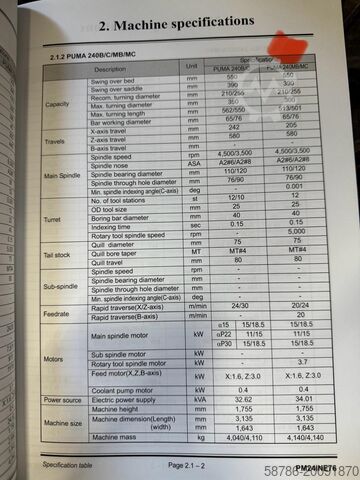 CNC-Drehmaschine Doosan Puma 240MC
