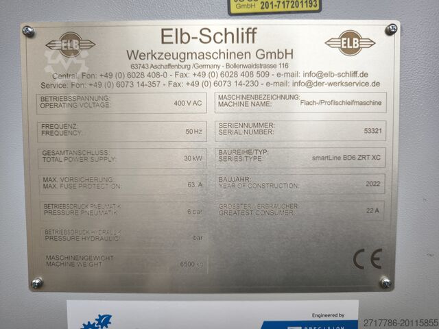Flachschleifmaschine ELB-Schliff smartLine BD6 ZRT XC