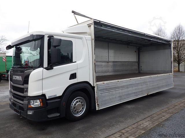 Beverage truck SCANIA P 280 B Getränkeko. 7,3m/Lasi/LBW/2xAHK/Vollluft