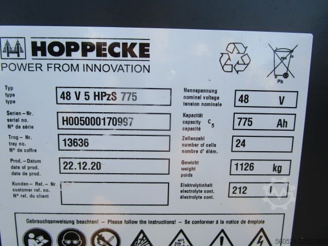 Elektro 3 Rad-Stapler Linde E16H-02 - Triplex 4,6m + Seitenschieber
