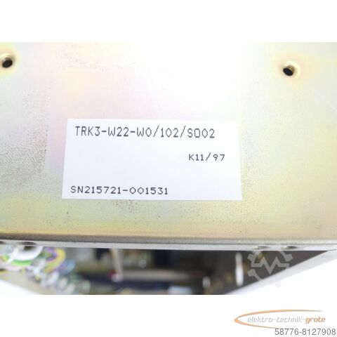 Component Indramat TRK3-W22-W0/102 SO 02  3 Puls-Thyr.-Regelverstärker   - ! -