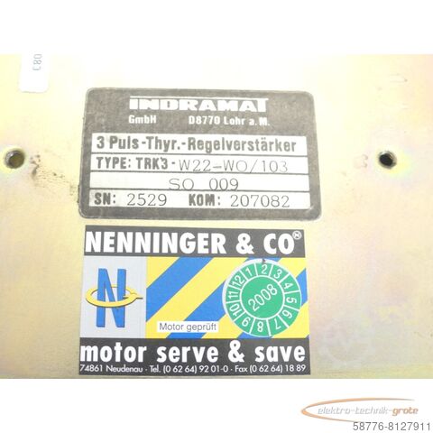 Component Indramat TRK3-W22-W0/103 SO 009  3 Puls-Thyr.-Regelverstär. - generalüberholt! -