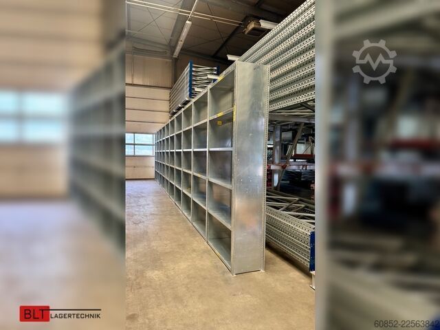 Modular shelf ca. 30,06 lfm. Fachbodenregale META Clip H: 250 cm , T: 40 cm , 100 kg pro Ebene