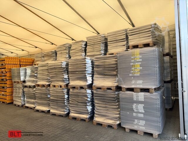 Modular shelf ca. 30,06 lfm. Fachbodenregale META Clip H: 250 cm , T: 40 cm , 100 kg pro Ebene
