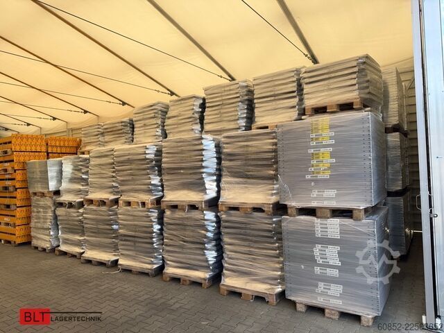 Modular shelf ca. 8,06 lfm. Fachbodenregale META Clip, H: 250 cm , T: 40 cm , 100 kg pro Ebene