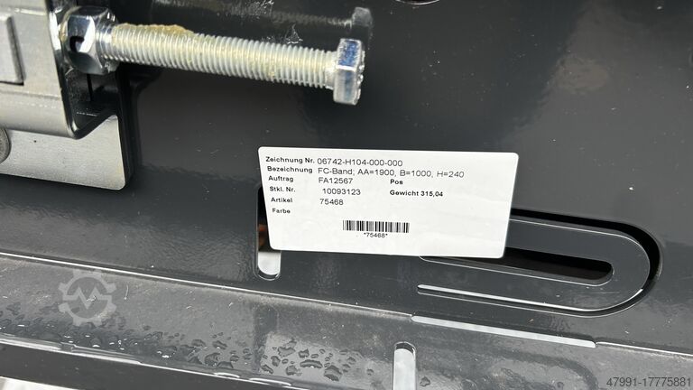 Förderband Anlagenbau Günther Förderband Typ Flachband H104