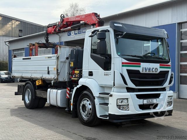 Tipper truck IVECO Stralis AD190 S/P 4x2 Kipper Kran FASSI F125