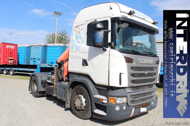 Standardtraktor SCANIA R 400 con gru palfinger