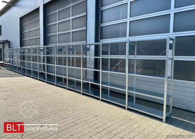Modular shelf ca. 60,06 lfm. Fachbodenregale META H: 200 cm , T: 40 cm , 150 kg pro Ebene