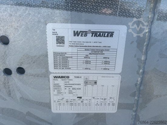 Anhänger WEB TRAILER ABROLLANHäNGER VERZINKT ARA18 SCHLITTEN CONTAINER FAHRGESTELL