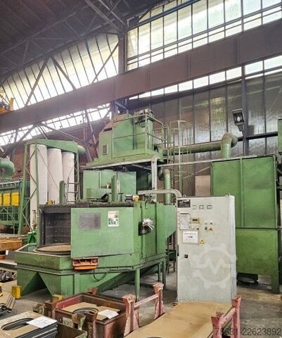 Table shot blasting machine with 2 rotating tables. STEM 14x6/2S/2WX1M