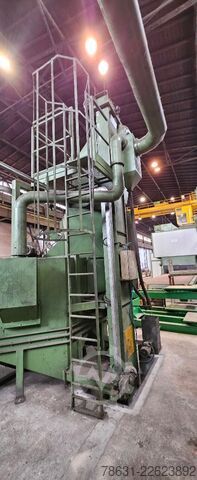 Table shot blasting machine with 2 rotating tables. STEM 14x6/2S/2WX1M