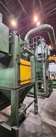 Table shot blasting machine with 2 rotating tables. STEM 14x6/2S/2WX1M