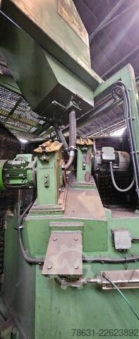 Table shot blasting machine with 2 rotating tables. STEM 14x6/2S/2WX1M
