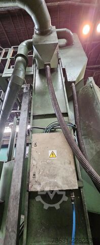 Table shot blasting machine with 2 rotating tables. STEM 14x6/2S/2WX1M
