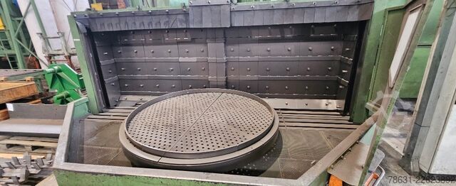 Table shot blasting machine with 2 rotating tables. STEM 14x6/2S/2WX1M