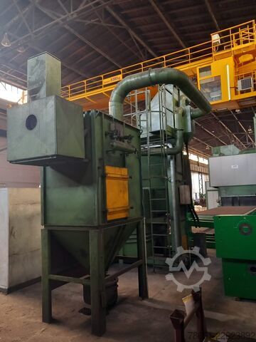 Table shot blasting machine with 2 rotating tables. STEM 14x6/2S/2WX1M
