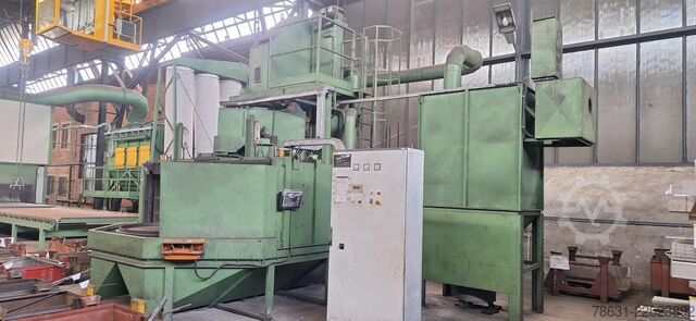 Table shot blasting machine with 2 rotating tables. STEM 14x6/2S/2WX1M