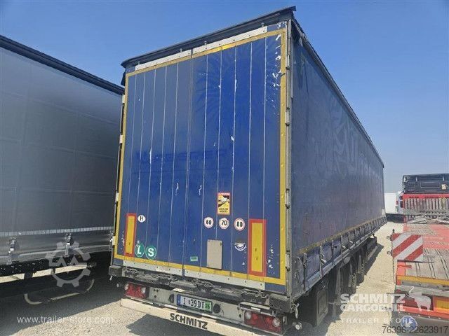 Open semitrailer with tarp Schmitz Cargobull Semitrailer Curtainsider Mega