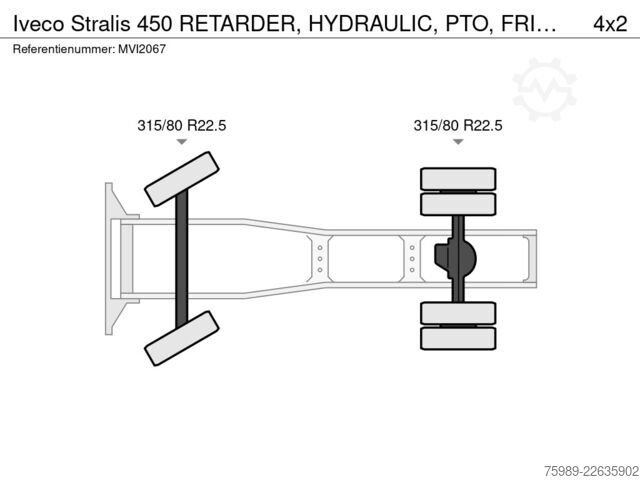 Standard tractor Iveco Stralis 450 RETARDER, HYDRAULIC, PTO, FRIGO. ! ...