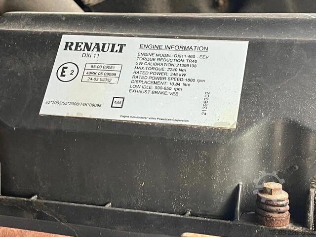 Standard tractor Renault Premium 460 2 FUEL TANK,  FRIGO, EURO 5