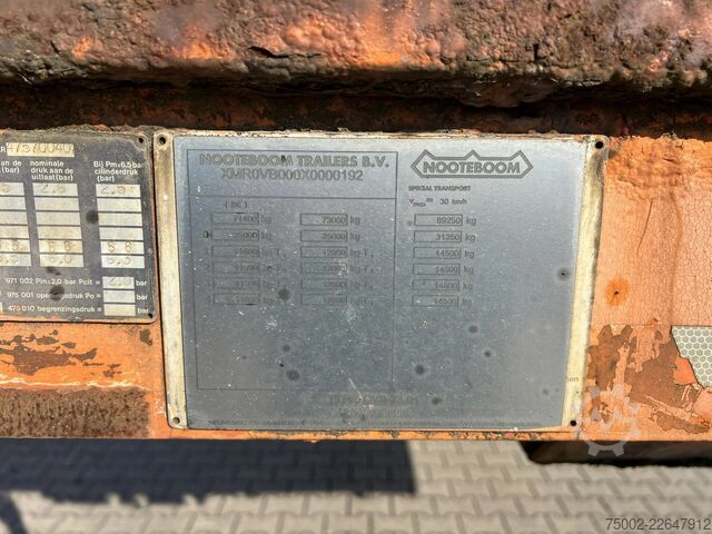 Platform trailer Nooteboom OVB-73-04, 73 tons Ballast trailer, 4 axles, 3 ...