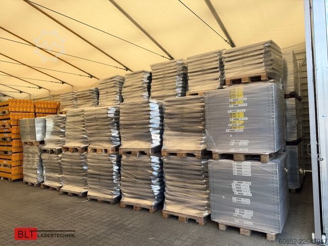 Steckregal ca. 3,06 lfm. Fachbodenregale META Clip, H: 250 cm , T: 40 cm , 100 kg pro Ebene