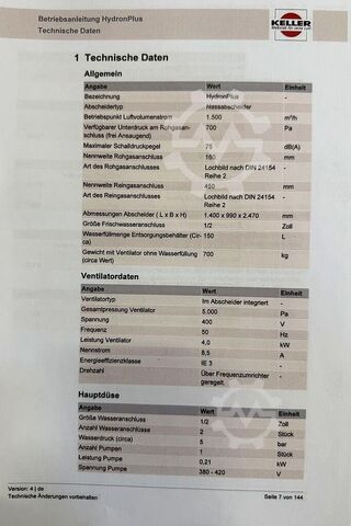 Extraction KELLER HYDRON PLUS 1.5