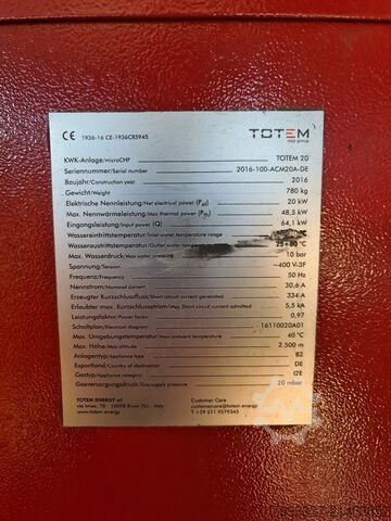 Blockheizkraftwerk Totem 20 Neu KWK TOTEM TOTEM 10