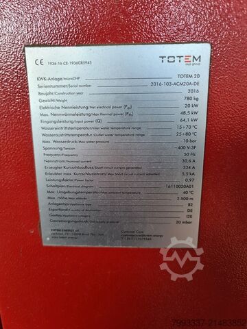 Blockheizkraftwerk Totem 20 Neu KWK TOTEM TOTEM 10