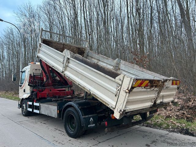 Kipper LKW RENAULT Midlum 210 Kipper + Kran HMF850