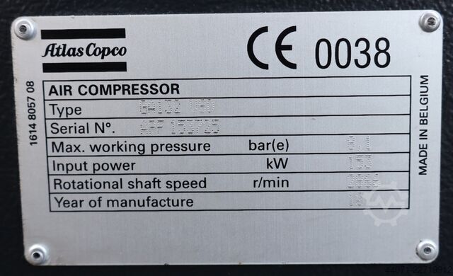 Schraubenkompressor GA132VSDW Atlas Copco GA132VSDW