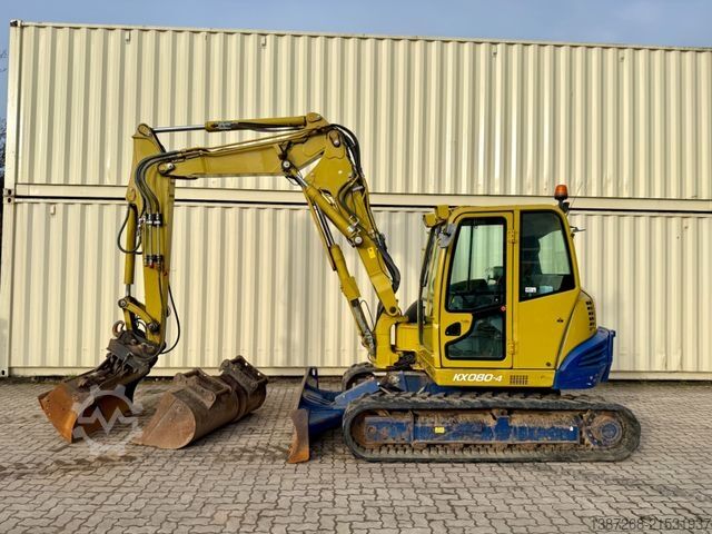 Minibagger KUBOTA KX080-4 / ZSA / 3 x Löffel / VAH / Deutsch