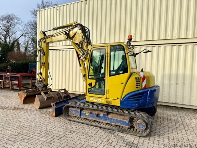 Minibagger KUBOTA KX080-4 / ZSA / 3 x Löffel / VAH / Deutsch
